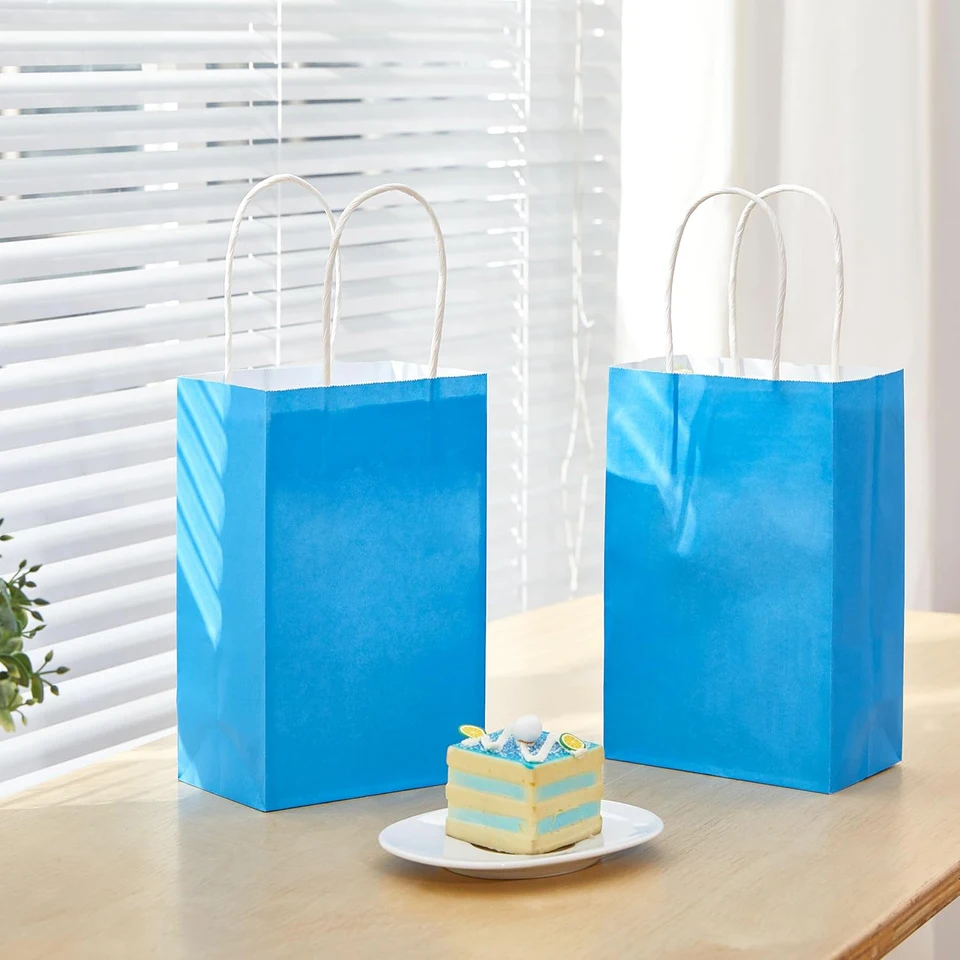 6 pezzi sacchetti regalo arcobaleno sacchetti di caramelle con manico matrimonio natale Baby Shower regalo sacchetto di dolci fornure per feste di compleanno arcobaleno per bambini
