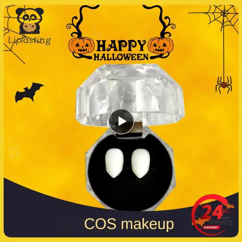 

Модные клыки вампира на Хэллоуин добавляют игривое прикосновение к любому наряду, реалистичный и страшный, отлично подходит для косплея, прекрасный Сейф