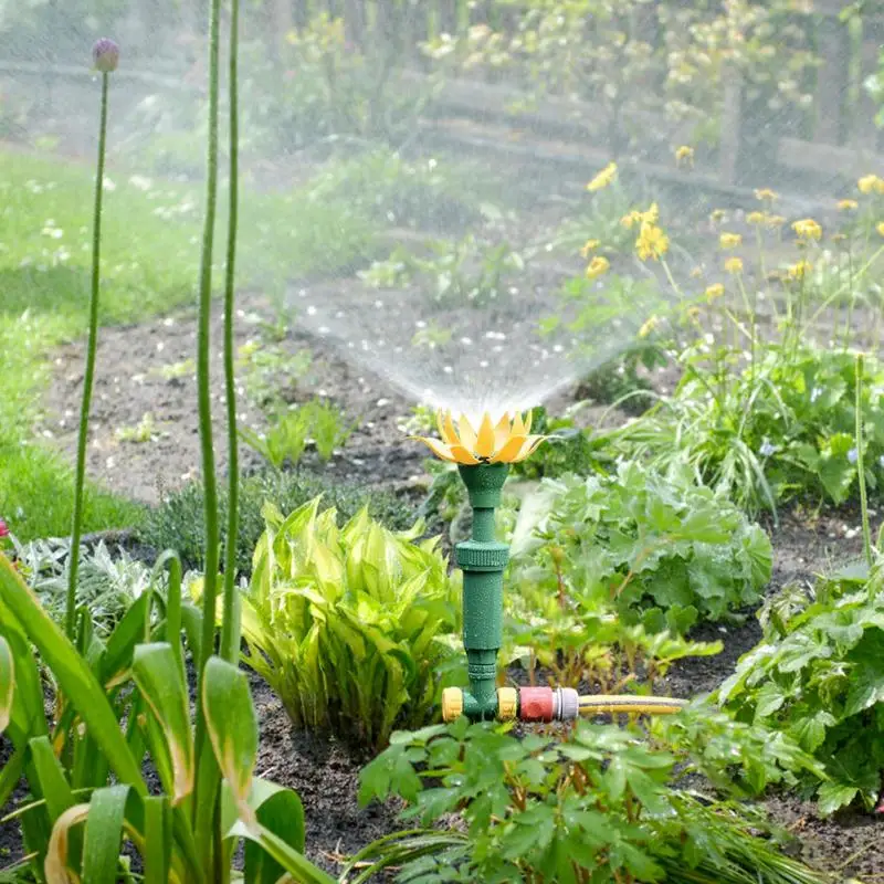 

Lawn Sprinkler Automatic Rotating Water Spray Garden Lawn Portable Grass Plants Irrigation System With Nozzle For Home Yard
