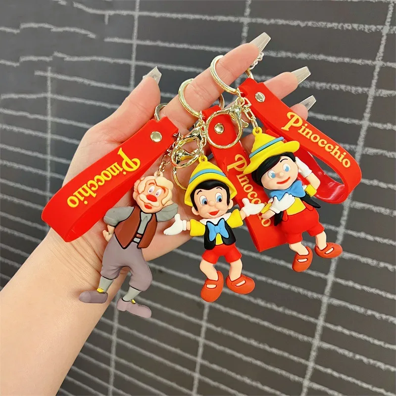 Creative Pinocchio keychain nostalgic story old carpenter lying