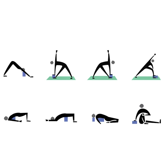 High Density Yoga Blocks -Firm EVA Foam Bricks - Gymnastics Block for Muscle Pain and Stress Purple 3