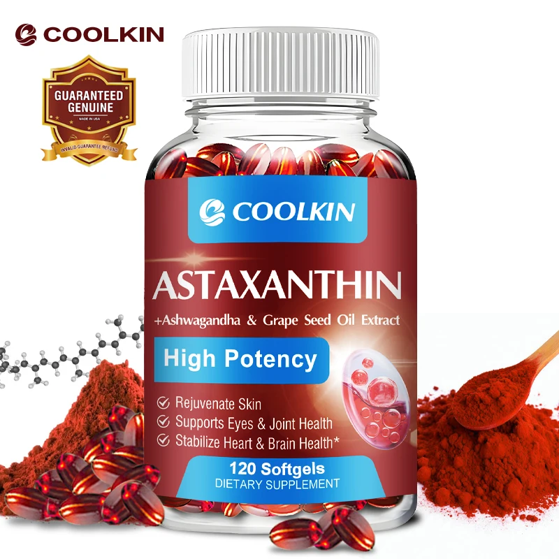 

Astaxanthin Supplement - Contains Grapeseed Oil, Coconut Oil, and MCT Oil To Support Immune System and Joint Health