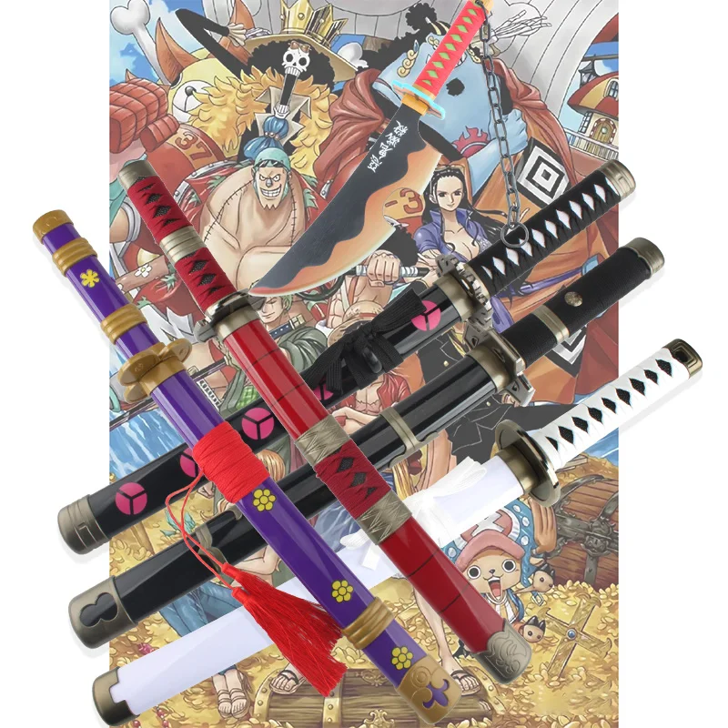 Anime Cosplay Wood Swords 60CM/23.6 Inch Zoro Katana Sword Wooden Kitetsu Yama Enma Japanese Samurai Sword Catana Origin 4