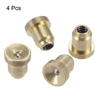 Uxcell 4Pcs Brass Push Button Flange Grease Oil Cup 6mm Ball Oiler for Lubrication System 2