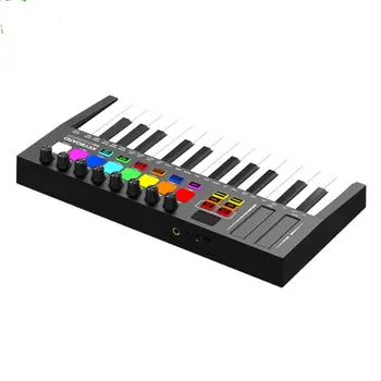 25-Key Midi Keyboard Controller:8 Rgb Backlit Drum Pad,velocity Sensitive Keys,8 Knob,ideal for Beat Making and Music Production