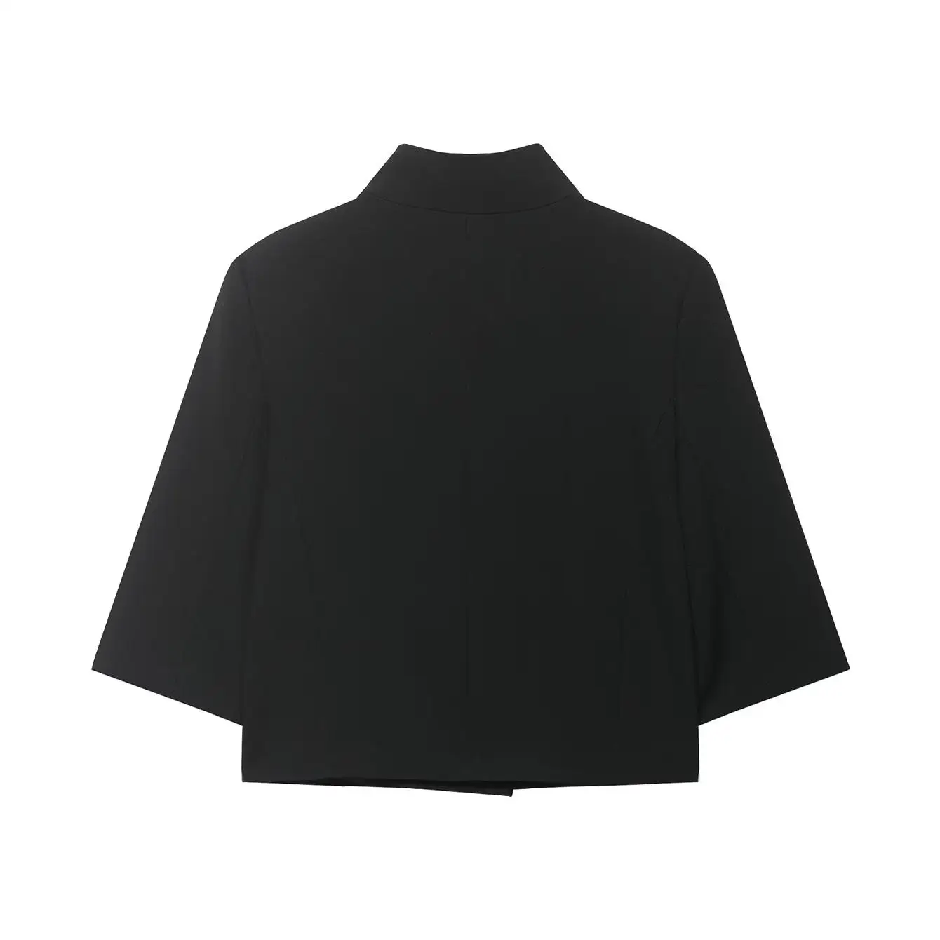 TFMLN 2026 Trendige Damen-Anzugjacken Stehkragen Halbarm-Blazer Einfarbig Eleganter Minimalistischer Stil OL Mode Oberbekleidung – Detail 4