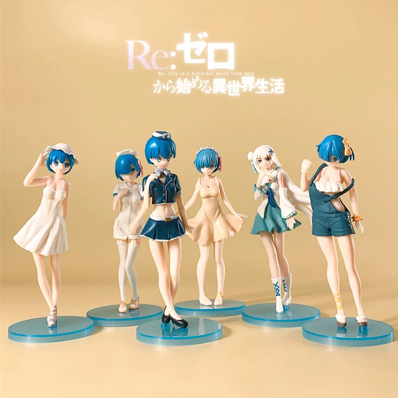 

Фигурка служанки из другого мира от царапин, украшение для автомобиля, кукла аниме, периферийная фигурка, Подарочная модель, 6 шт.