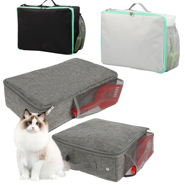 Foldable Cat Litter Box Waterproof Cat Litter Carrier with Handle Portable Collapsible Litter Carrier for Travel Hotel Camping Foldable Cat Litter Box Waterproof Cat Litter Carrier with Handle Portable Collapsible Litter Carrier for Travel Hotel Camping