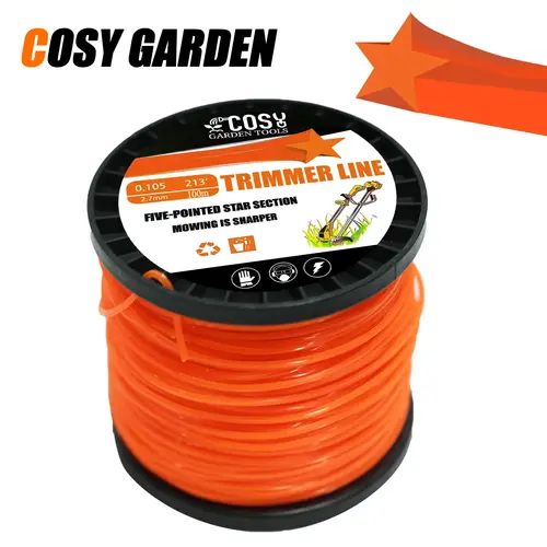 3.0mm/4.0mmBrush Cutter Sharp Rope Grass Mower Pentagram Nylon Mowing Trimmer Line Trimmer Head String Grass Trimmer Roll Line