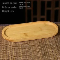 Eco-Friendly Bamboo Saucer & Coaster Set for Kitchen and Home Decor (Oval 17.5cm)