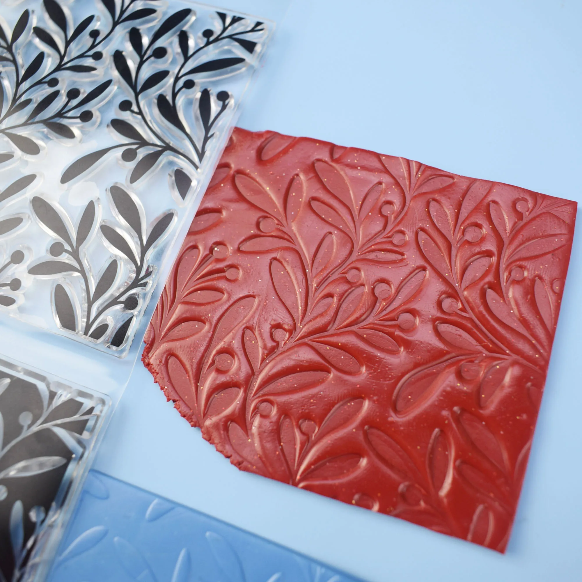 Leaf set clay embosser stamp - Polymer clay tools - 3d printed polymer clay  stamp