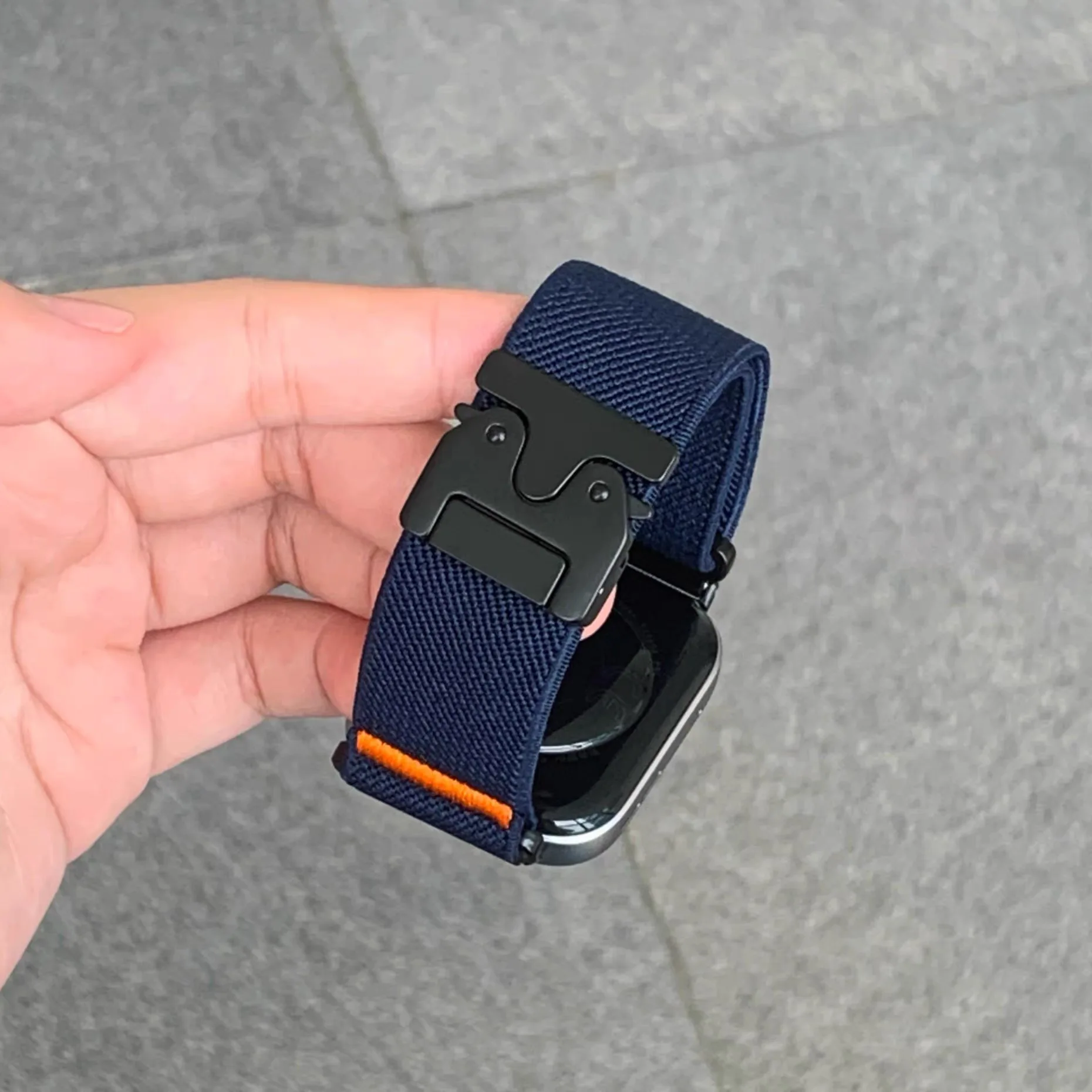 Enhanced Elastic Nylon Parachute Loop Strap Bracelet Wristband