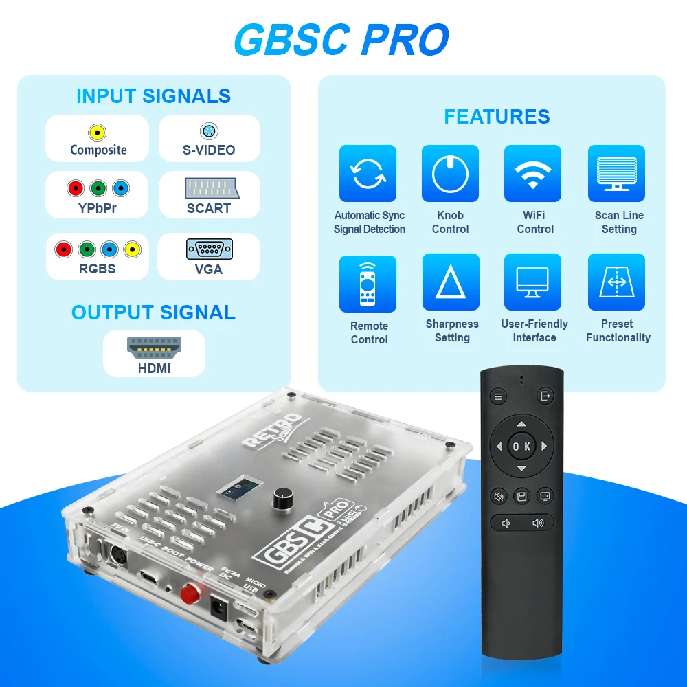 GBS-control コンバーター RetroScaler GBS Control Pro Video Converter GBSC Remote