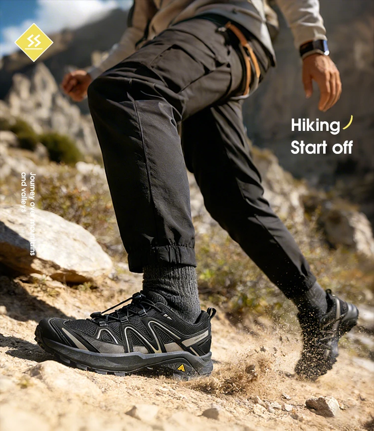 HUMTTO Outdoor-Klettersportschuh für Herren, atmungsaktiv, lässig, Wanderschuhe, rutschfest, Trekking-Laufschuhe, Designer-Sneaker für Herren – Detail 1