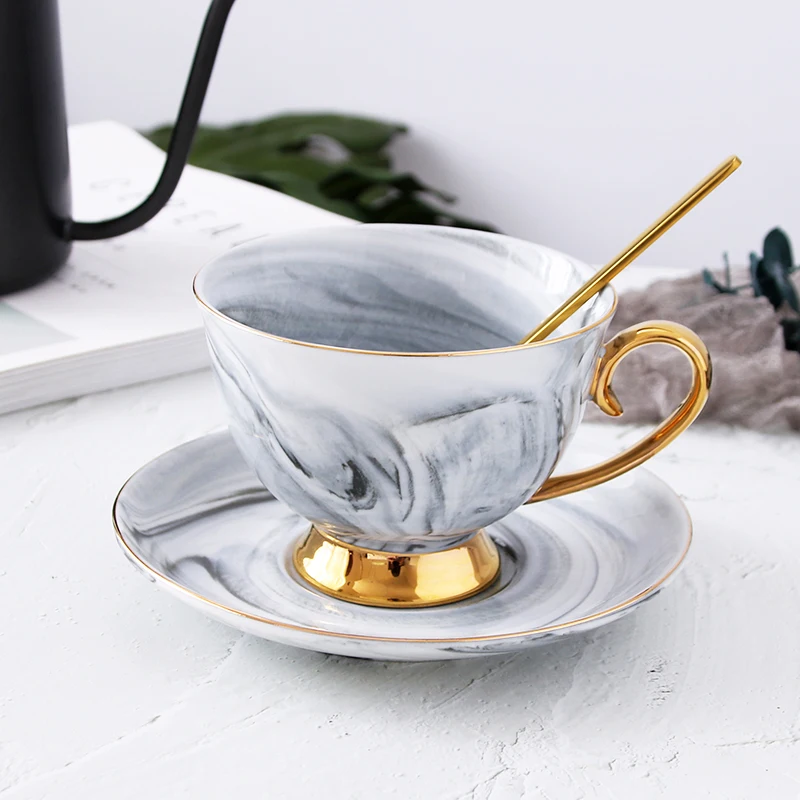 

Nordic Ceramic Coffee Cup and Saucer Set Modern Luxury High Quality Coffee Cups Home Creativity Platillo De Taza Mugs Cute Cup