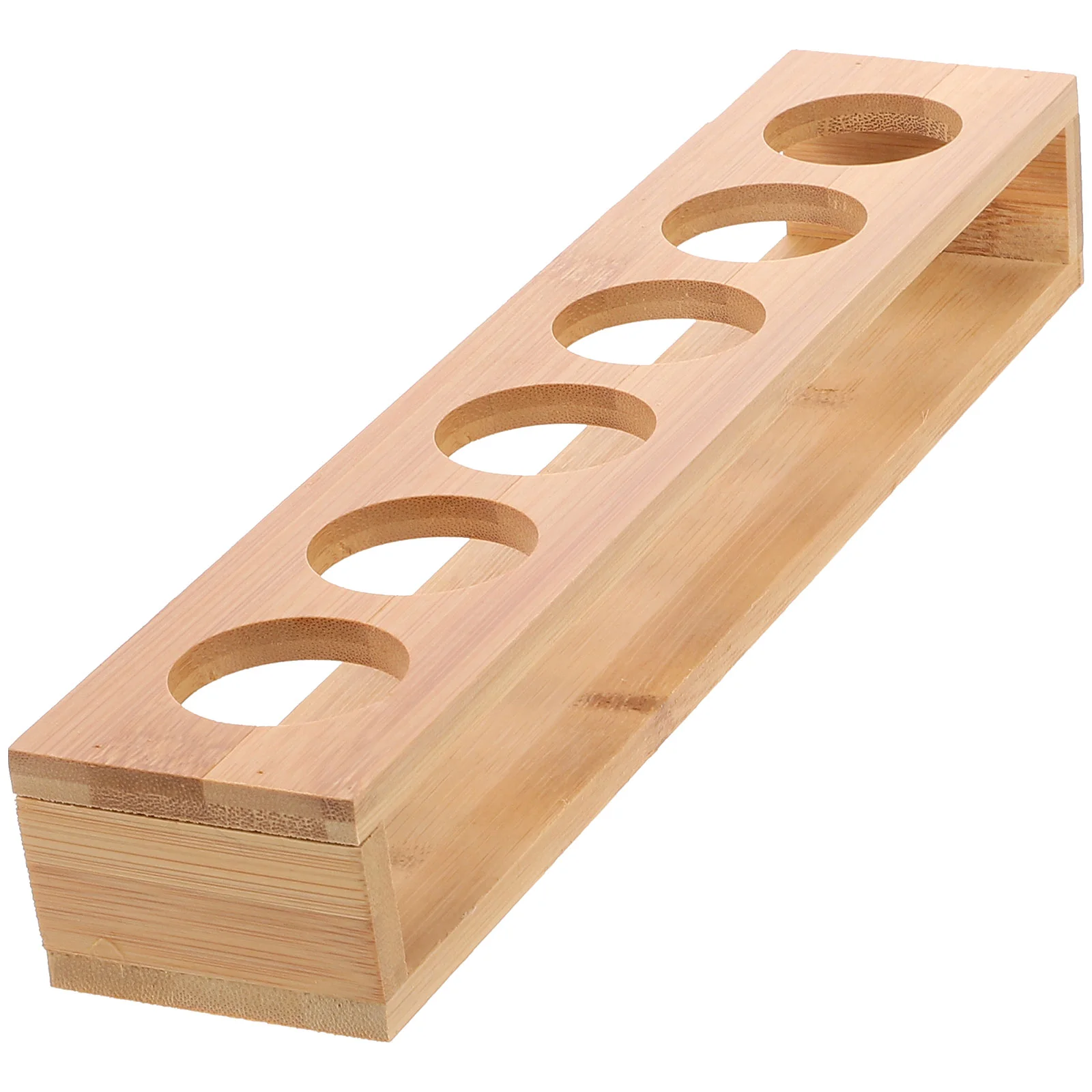 

Cup Holder Wooden Shot Glass Whiskey Cups Tray Eyeglass Glasses Display Show Rack Organizer