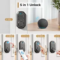 Arpha D280W WIFI Keyless Entry Door Lock 5-in-1 Smart Fingerprint Deadbolt w/ Keypad Electronic Deadbolt Auto-Lock One Touch Loc - Image 3