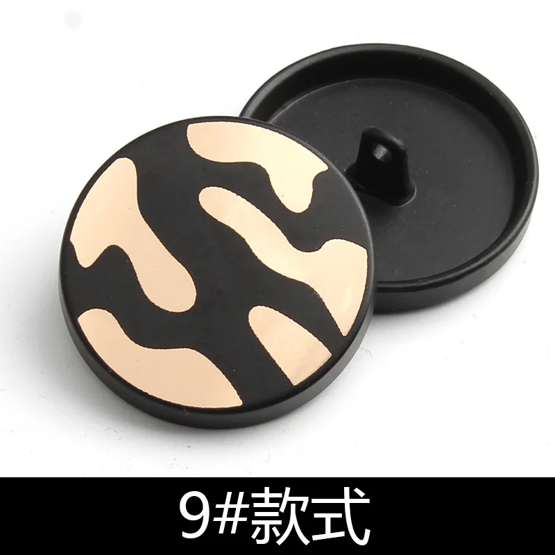 Neu eingetroffene goldene schwarze Metallknöpfe für Kleidung, 6 Stück, 18–27 mm, zum Basteln, Nähen, günstig, hohe Qualität, KD3017 – Detail 16
