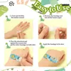 100Pcs Kids Bandages Bulk Kids Cute Cartoon Bandages Flexible Adhesive Strips Medical Waterproof Breathable for Children 4