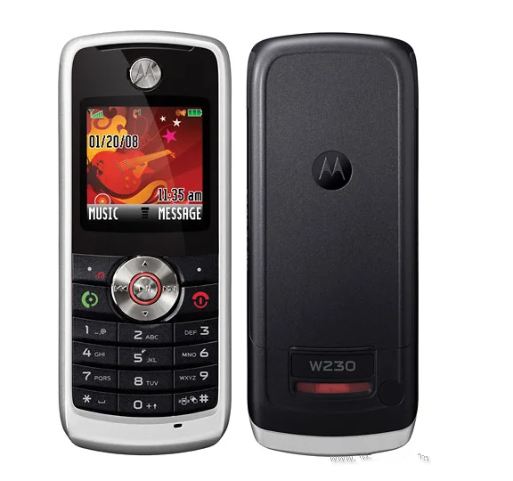 

Motorola W230 Восстановленный-разблокированный телефон стандарта GSM Mini-SIM 910mAh 1,6 дюймов