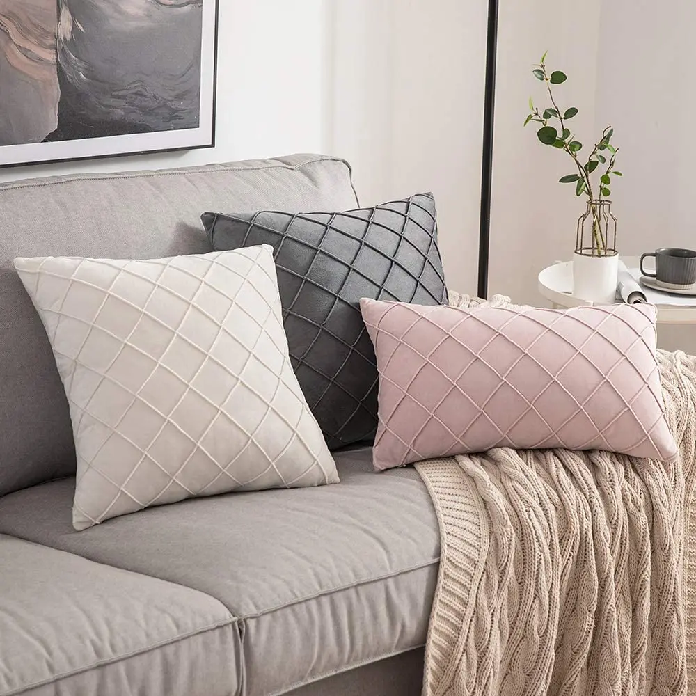 Funda de cojín de sofá de terciopelo Súper suave, funda de almohada  decorativa Simple para el