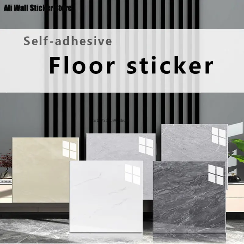 

10pcs Marble Tile Wall Stickers PVC Self Adhesive Waterproof Wallpaper Living Room Bedroom Bathroom Floor Background Wall Decor