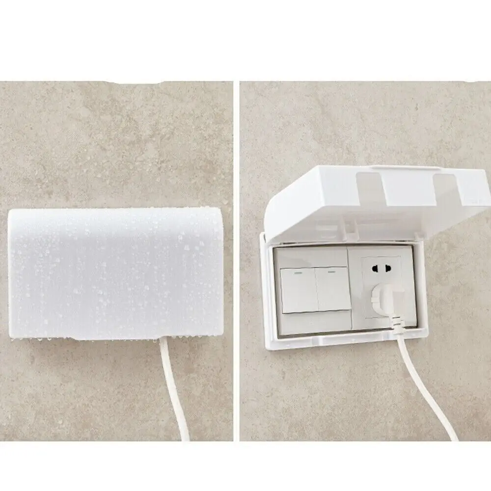 Description Picture 4 of itemPortable Self-Adhesive Switch Protective Cover Waterproof Kids Safety Electric Plug Cover Power Outlet Socket Protector