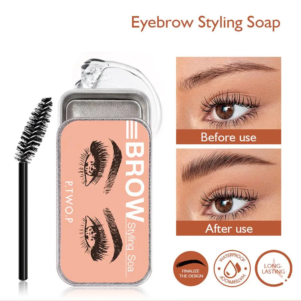 

1PC Eyebrow Styling Gel Brows Wax Sculpt Soap Waterproof Long-Lasting Brow Cream Cosmetics Styling Natural Beauty 3D Extens H6A7