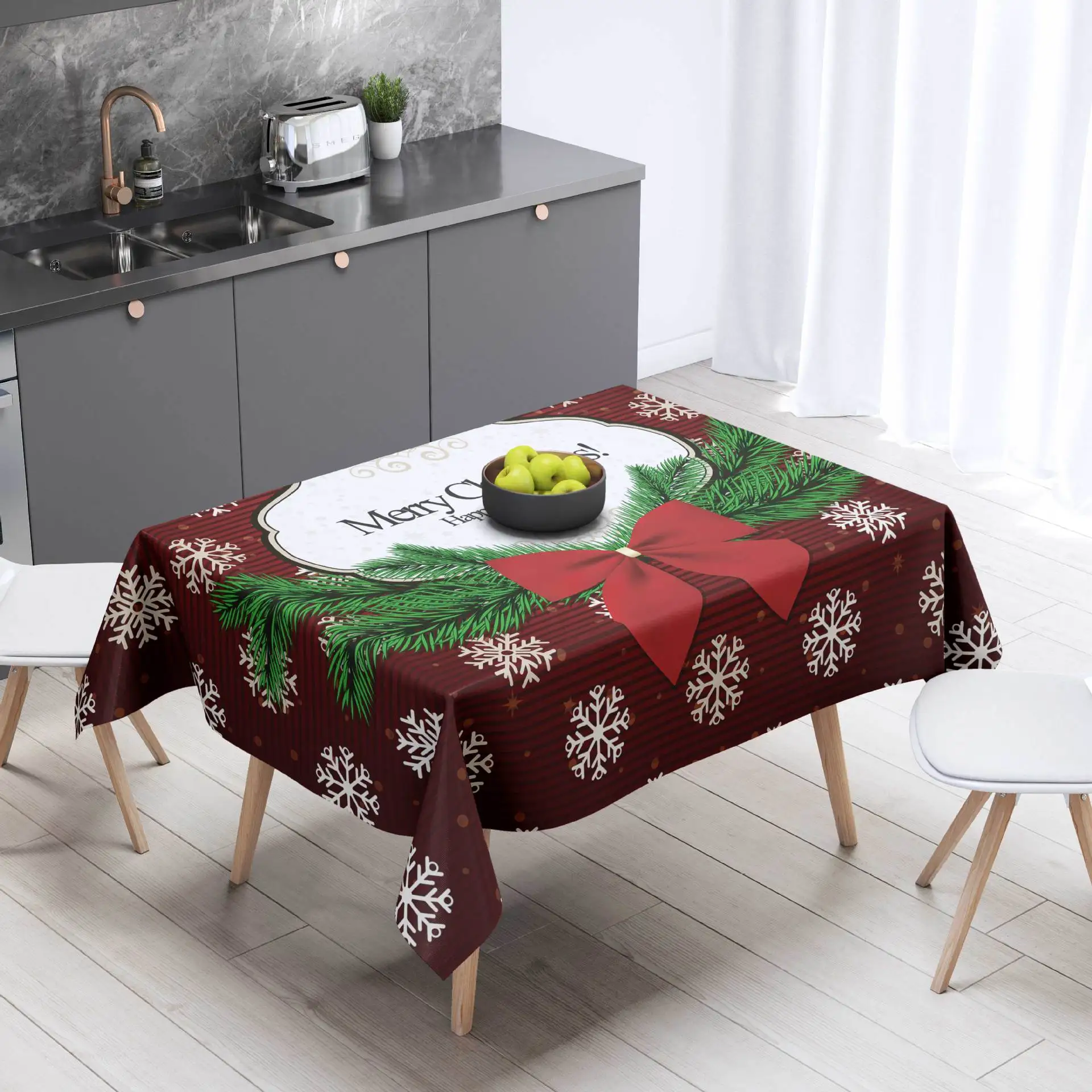 

Christmas Decor Table Cloth Waterproof Rectangular Tablecloths Desk Coffee Tables Table Cover Party Decoration Nappe De Table