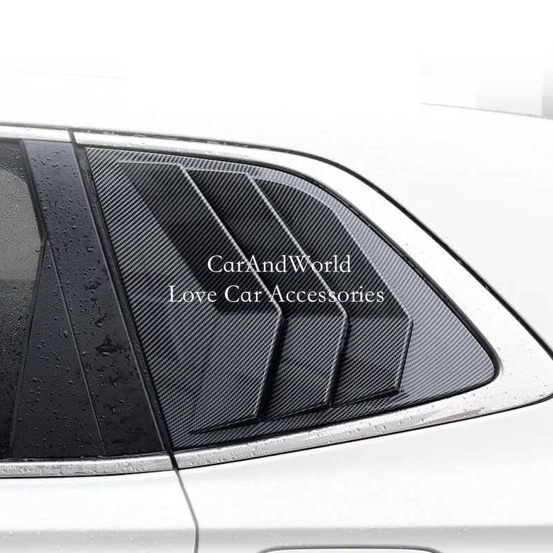

Carbon Fiber Rear Triangle Window Shutter Cover Side Vent Louver Molding Trims Car Accessories For Honda CRV CR-V 2023 2024