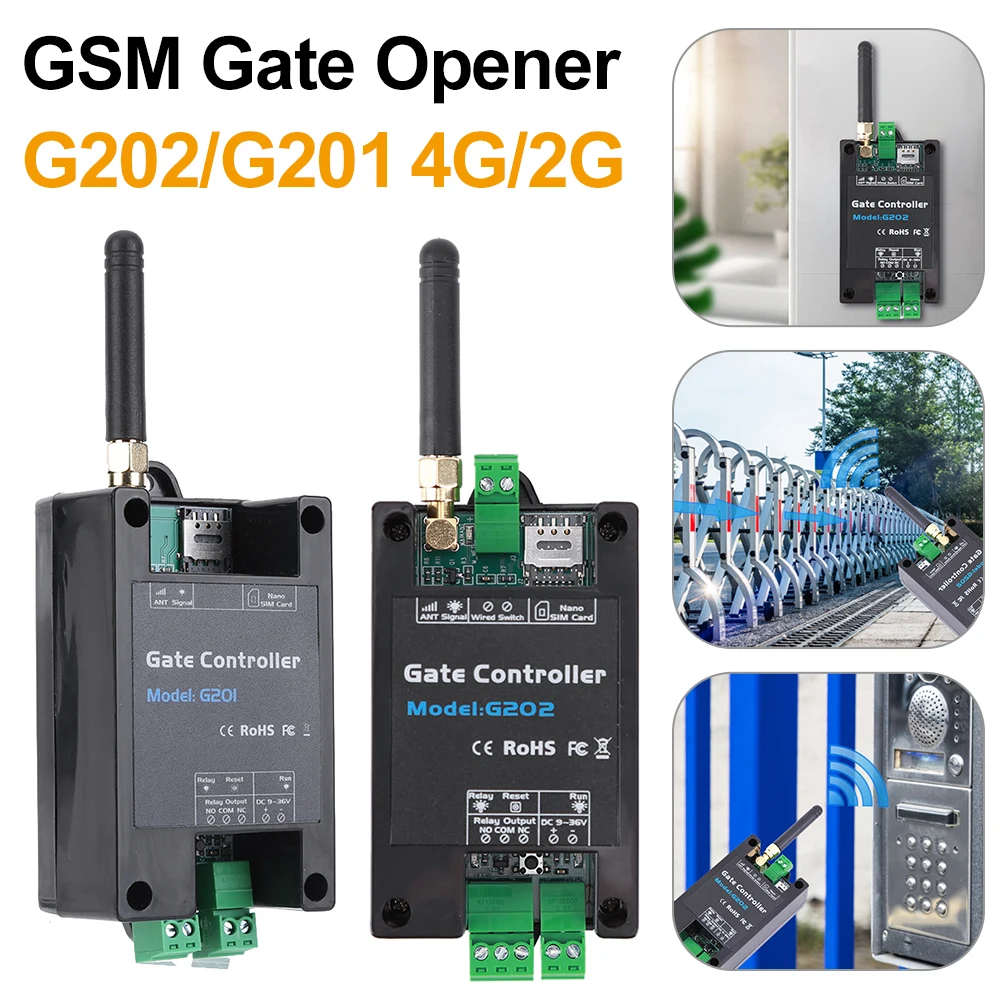 GSM 4G LTE Gate Opener G202 GSM Remote Control Single Relay Switch
