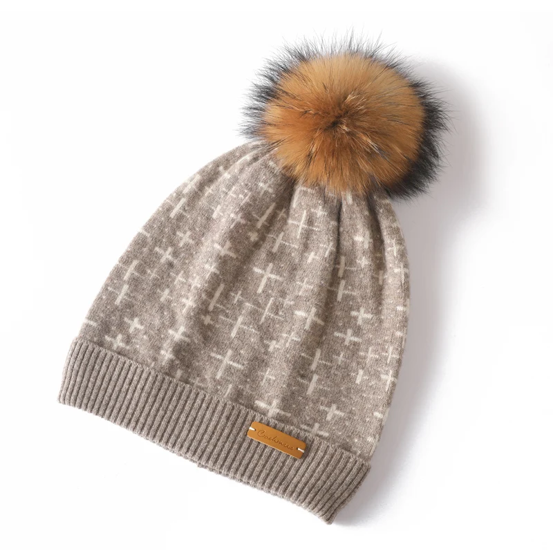 

2 Color Unisex Cross Jacquard Hat Version Autumn Winter Wool Warm Knitted Casual for Man Woman Soft Knitting Outdoor Hat