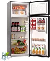 7.7 Cu.Ft Refrigerator with Freezer, Apartment Size Fridge with Top Freezer, 2 Doors,5 Settings Temperature Adjustable, 2