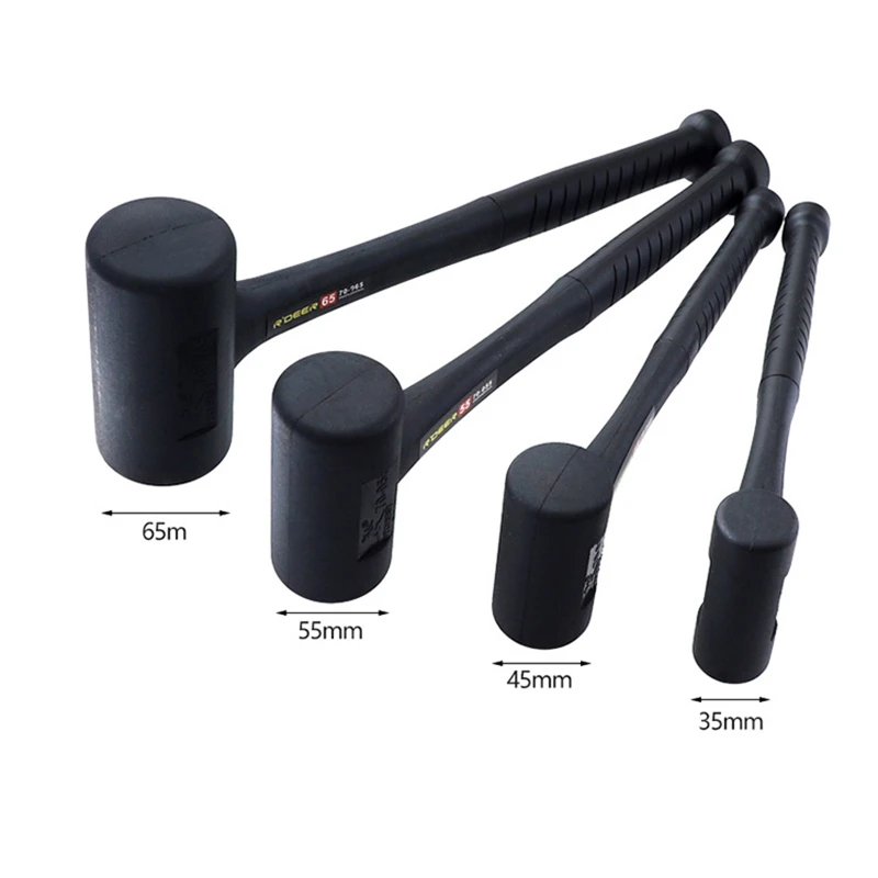 Rubber Shockproof Hammer Wear-resistant Anti-skid Hammer Round Head No Rebound Shock-absorbing Practical Hand Tools