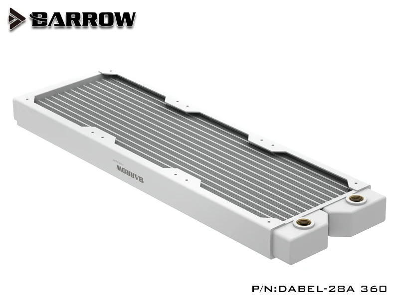 Trocador de Calor Líquido g1 do Computador da Descarga de Água do Radiador do Cobre 360 mm da Espessura do Carrinho de Mão 28 mm Uso Rosqueado para Ventiladores de 12cm - Imagem 6
