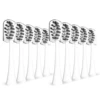 Replacement Toothbrush Heads Compatible with Gleem Electric Toothbrush, W Shape Design Planted with Nylon Bristle Black ,10 Pack 2