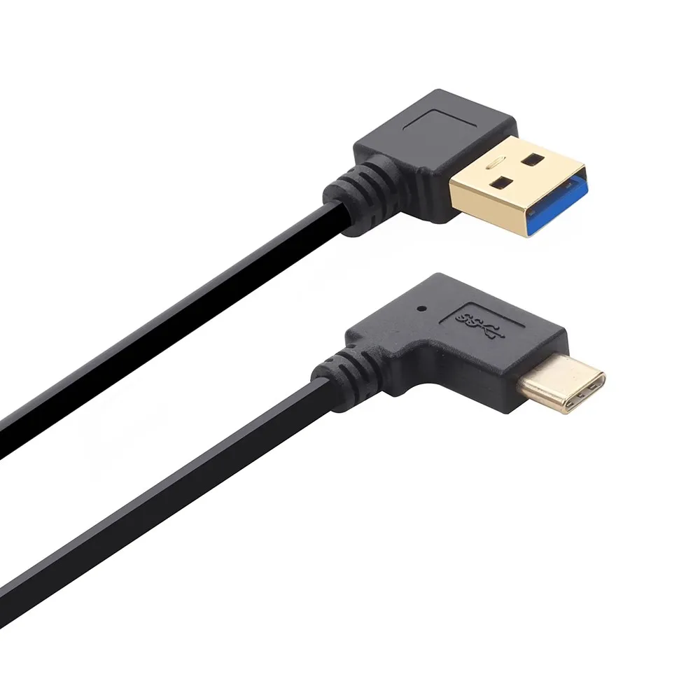High-Speed USB 3.0 Type A to C Angled Extension Cable