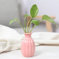 Ins Ceramics Flower Vase Nordic Hydroponics Vases Creative Room Decor Mini Flower Plant Bottle Pots Table Ornament Colorful Vase 1
