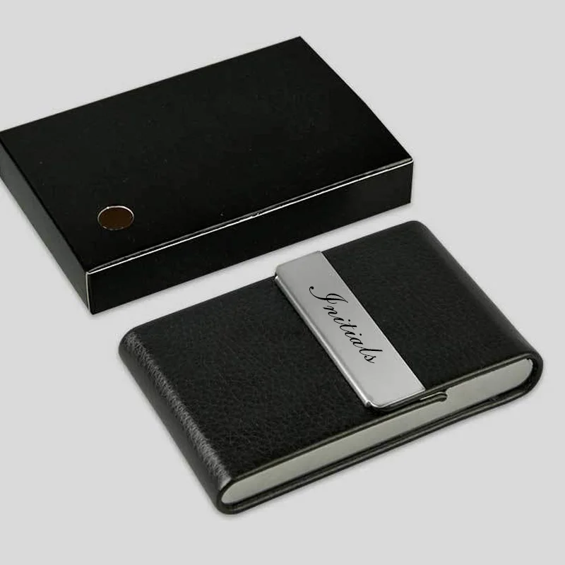 Stainless Steel Personalized Pocket Business Card Holder with Logo Custom Multiple Cards Business Card Slot