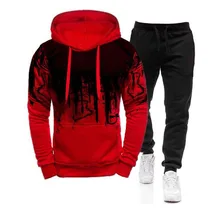 

Autumn Winter Men's Warm Sweatshirt Men's Suit Hoodie Suit Men's Sportswear Hoodie Sweatpants 2 Pieces