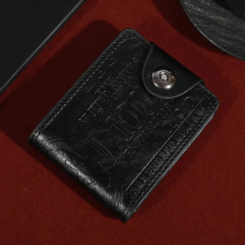 New Men's Trendy Leather Wallet with USD Print Multiple Card Holders High Capacity