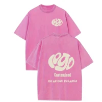 Personnalisez votre LOGO Hip Hop Streetwear hommes 100% coton T-shirts surdimensionné haut délavé t-shirt unisexe été rétro marque personnalisée 6