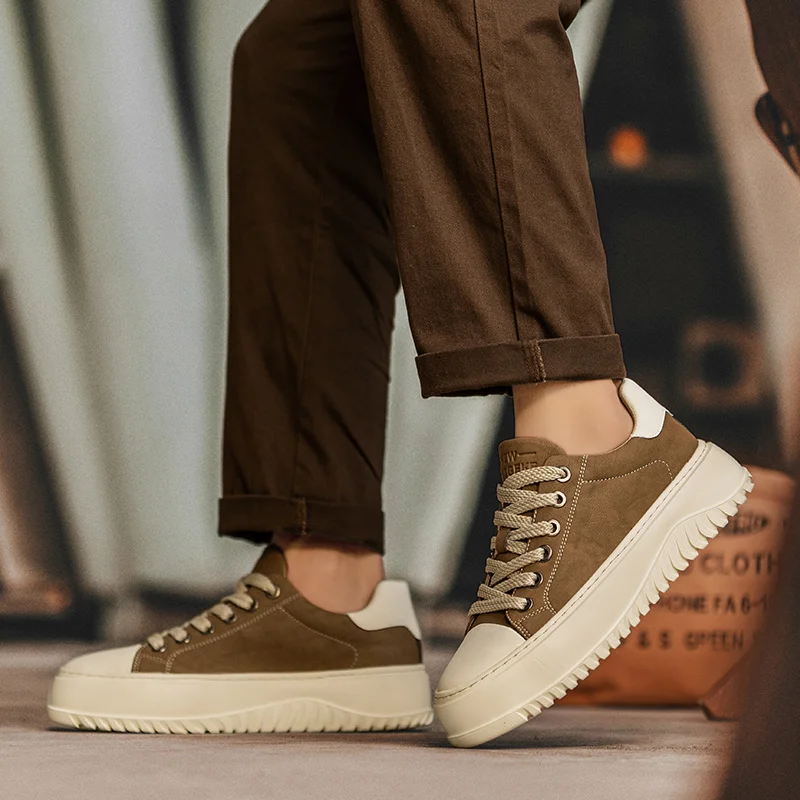 New autumn and winter men's board shoes Trendy high-quality Style Outdoor leisure party Daily youth walking thick soled shoes 6