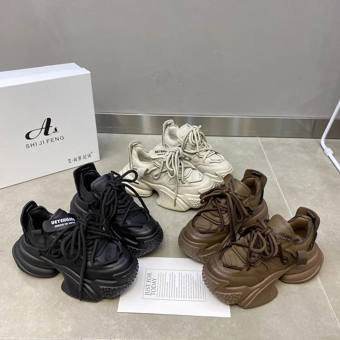 

Папины туфли European Station, Новинка осени 2023, универсальная легкая спортивная обувь на толстой подошве для отдыха