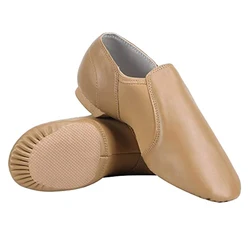 Slip-On Leather Jazz Shoes - 7M Toddler (Khaki)