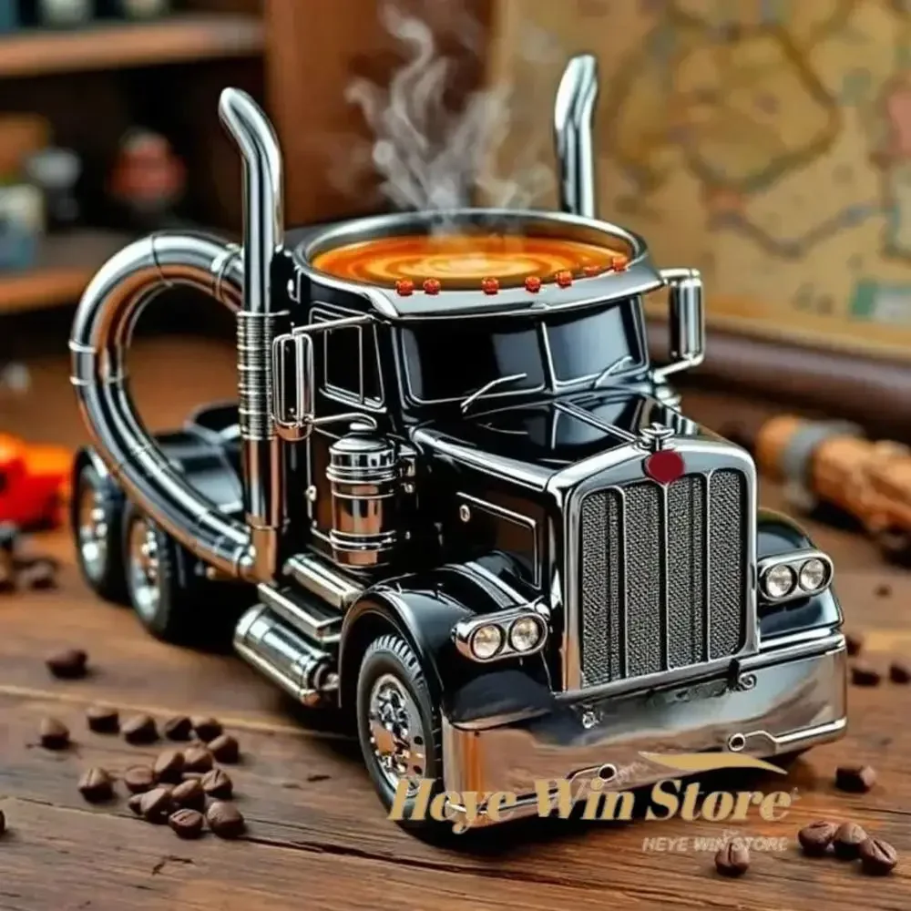 Funny Truck Coffee Cup Mug Handcrafted Durable Semi-trailer Shaped Ceramic  Decorations for Men Women Truck Driver Gifts - AliExpress 15