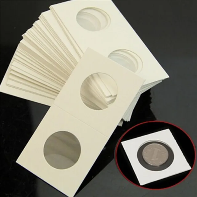 50Db Új Fehér Karton 2X2 Mylar Érmeszámok Tárolódoboz Tartójával - Image 2