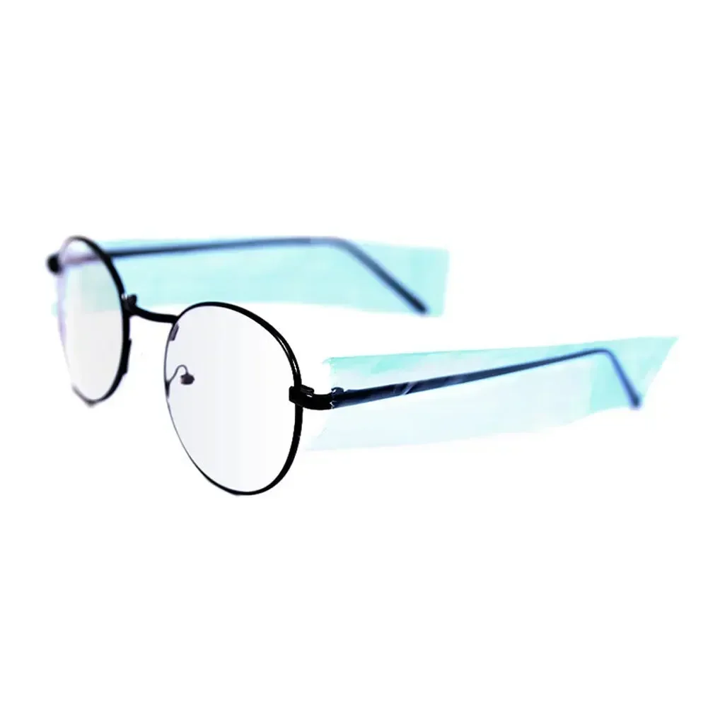 200ps/Box Disposable Glasses Leg Sleeves Cover Hairdressing DIY Barber Hair Coloring Styling Tool Eyeglasses Protector Accessory glasses anti slip sleeve