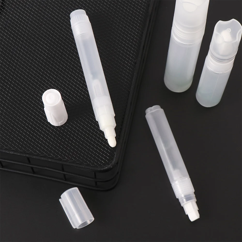 Refillable Transparent Graffiti Pens with Plastic Barrels for Liquid Chalk and Paint
