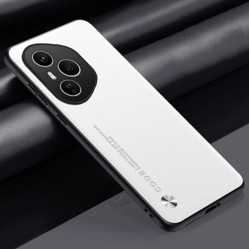 Elegant PU Leather Matte Silicone Shockproof Phone Case Cover